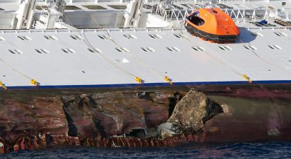 Trentadue persone persero la vista nell'urto della nave con uno scoglio