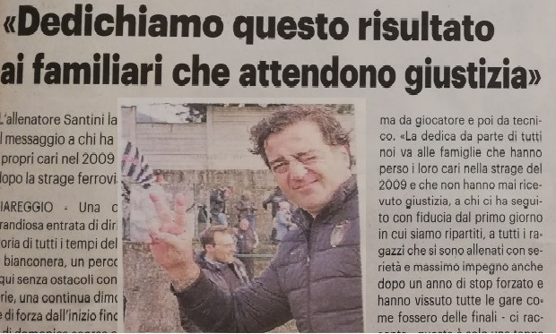 Un grazie di cuore ed un augurio alla societ bianconera