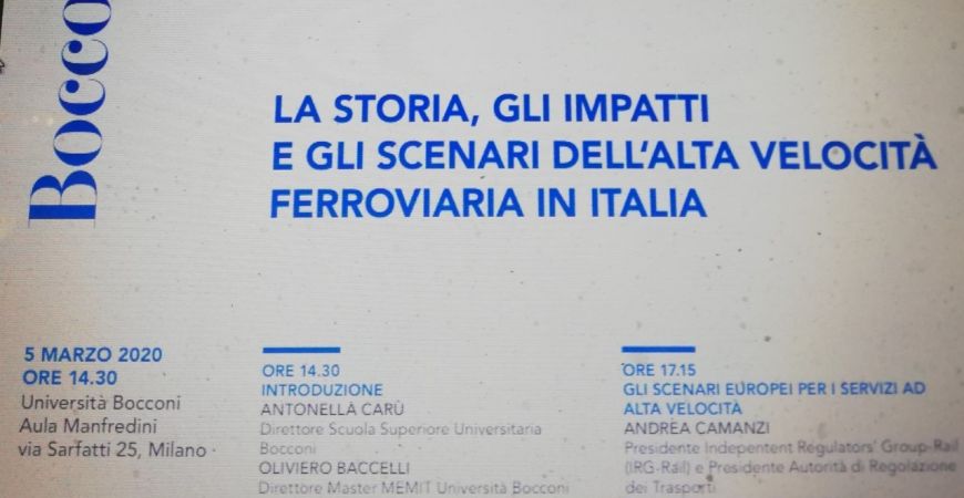 Amnesie alla Bocconi.il prossimo 5 marzo invitato Mauro Moretti