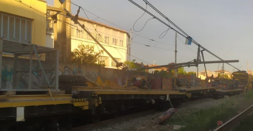 Nellla notte fra il 1 e 2 giugno deragliamento di un treno cantiere